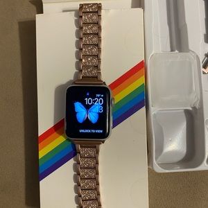 Rose gold Apple Watch band (band only)